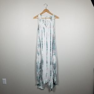 Young Fabulous & Broke Maxi Tent Tie Dye Tank Rayon Dress Size Small
